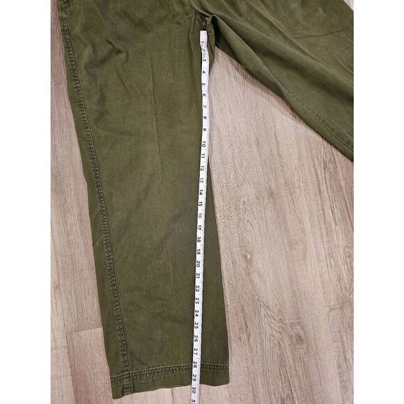 L.L.Bean Womens 16 Canvas Pants Olive Green - Picture 3 of 8